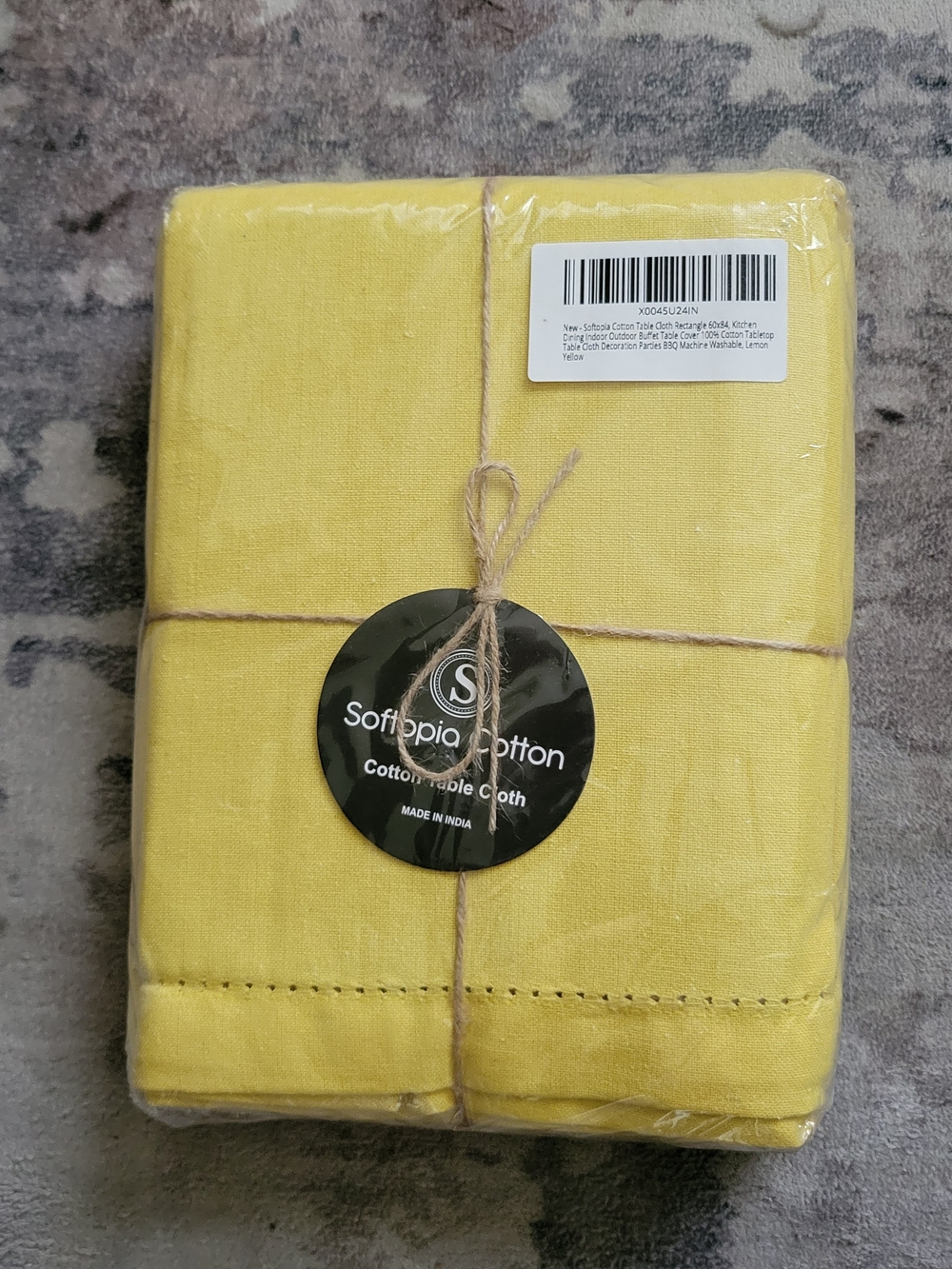 Softopia Yellow Cotton Table Cloth